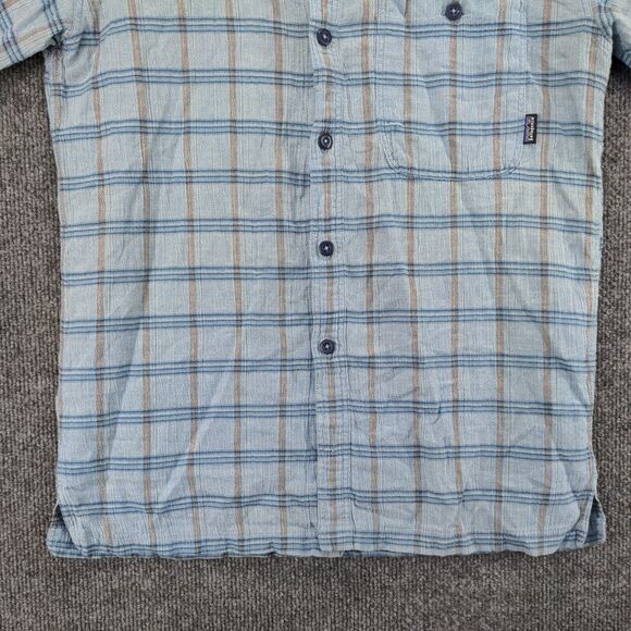 Patagonia Mens Button-Up Shirt Blue Plaid Small Organic Cotton Chest Pocket - Picture 5 of 13